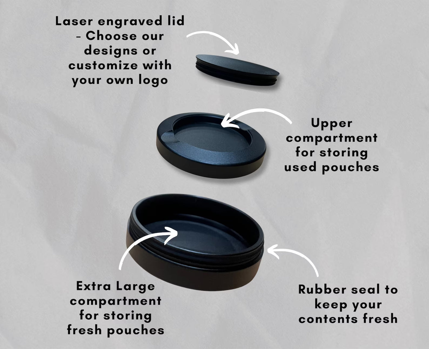 Custom Engraved Metal Pouch Cans