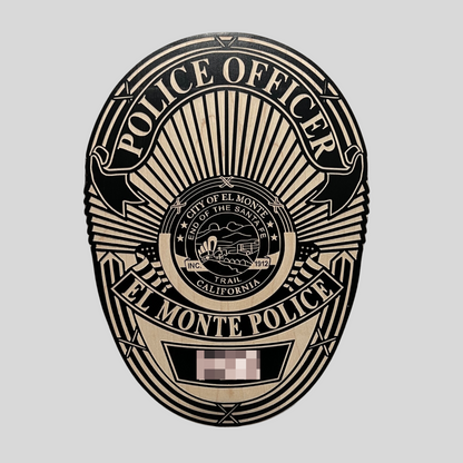 Wooden Police Badge