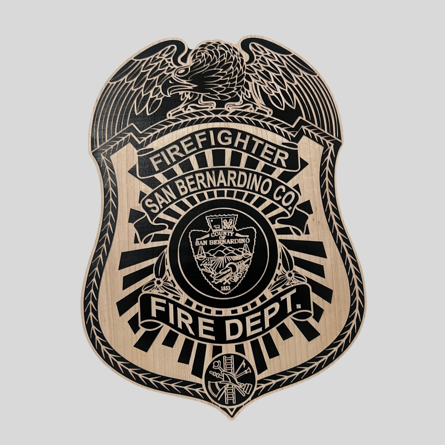 Wooden Police Badge