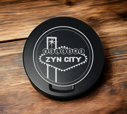 Syn City- Engraved Metal Nicotine Tin - Metal Nicotine Can