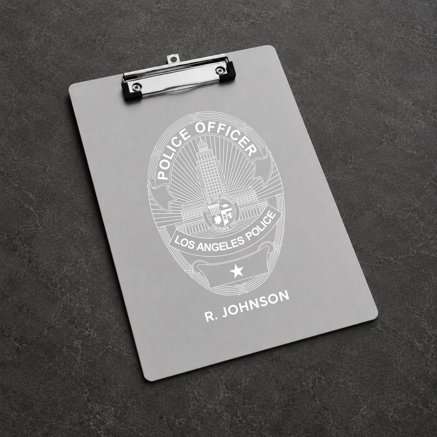 Custom Engraved Aluminum Clipboard