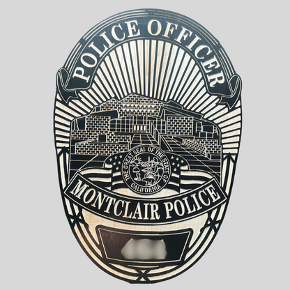 Wooden Police Badge