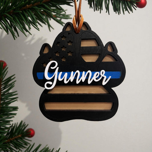 K9 Paw Ornament
